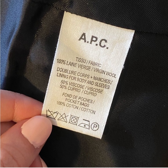 APC WOOL COAT - MEN’S MEDIUM - NAVY BLUE - Picture 3 of 5